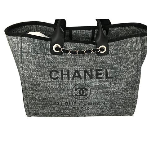 sac chanel deauville gris